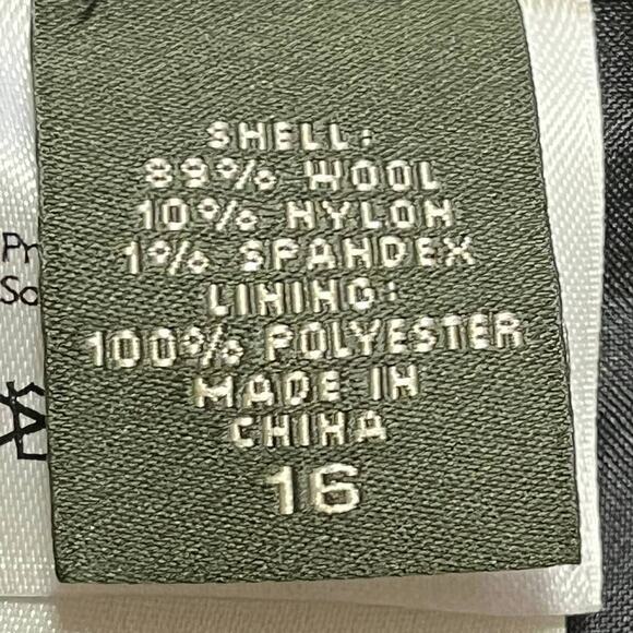 VTG EDDIE BAUER Blakely Fit Wide Leg Bootcut Wool Pants in Gray SZ 14 - Picture 7 of 9